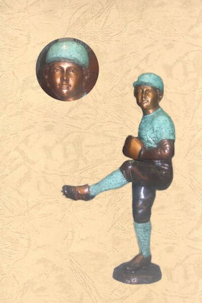 Baseball Player Pitcher Bronze Statue Large Scale Memorial High End